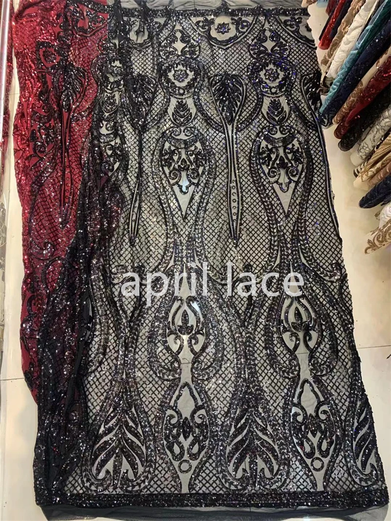 

Черное Эксклюзивное свадебное платье высшего качества с блестками от Haute Couture, 5 ярдов/партия