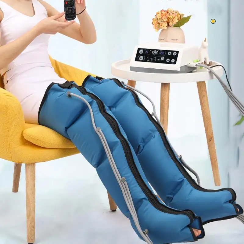 8 Air bags Electric Air Compression Massager Tall Man Waist Leg Pump Wraps Foot Ankles Calf Massage Presoterapia Pain Relaxation