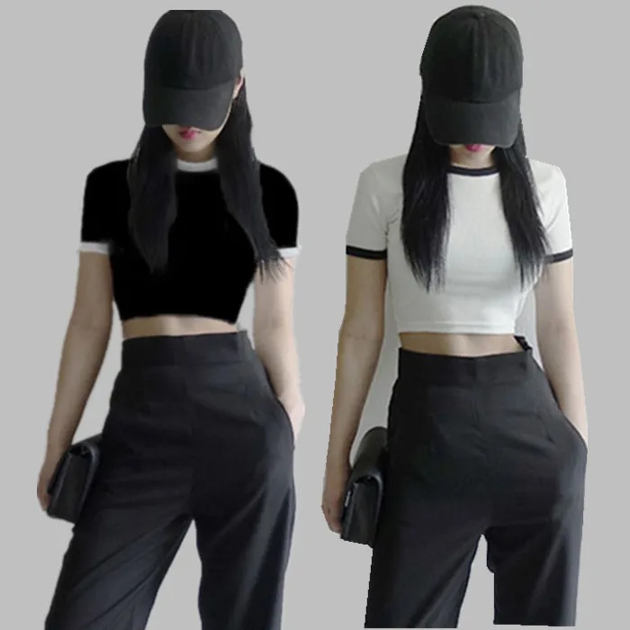 Новые сексуальные летние укороченные топы женские повседневные хлопковые