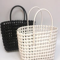 new hand woven straw rattan beach wrapped handbag holiday bag for women 2020