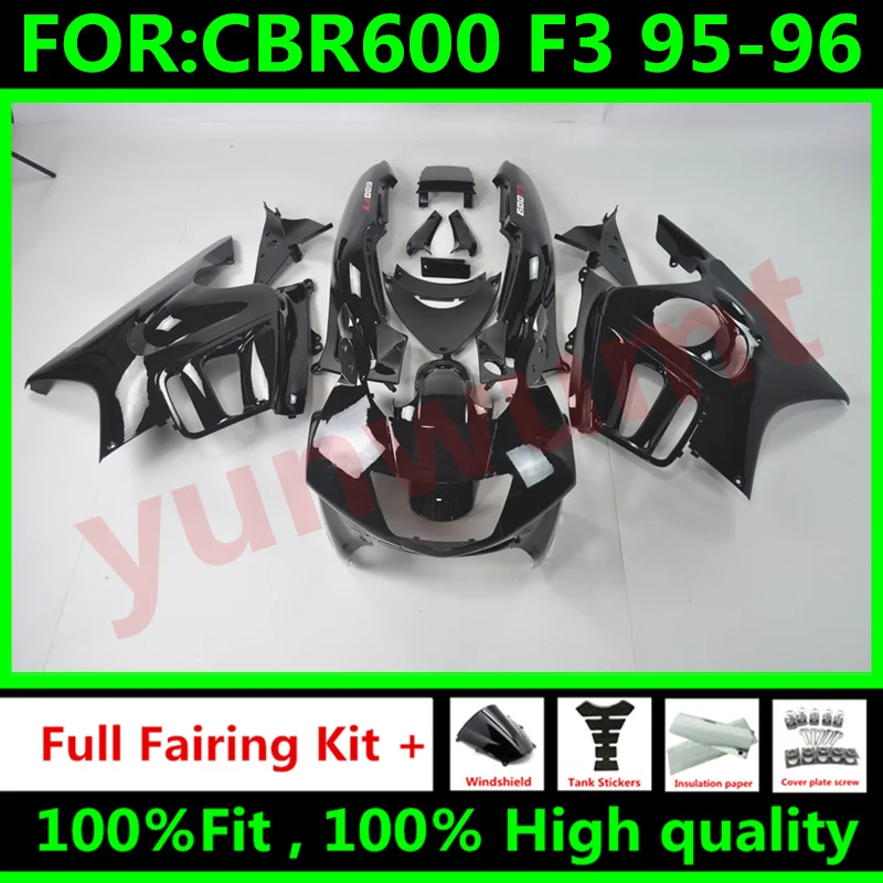 Корпус для HONDA CBR600 F3 FS 600CC CBR600FS 95-96 черный CBR 600F3 600 CC CBR600F3 1995 1996 95 96 обтекатель |