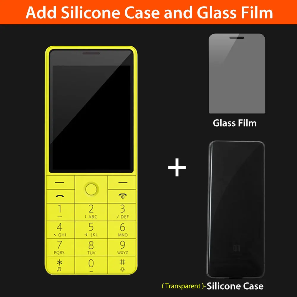 Add Case and Film Xiaomi QIN 1S 4G сетевой Wifi 1480mAH BT 4,2 голосовой инфракрасный пульт дистанционного управления с двумя sim-картами - Цвет: Add Case and Film