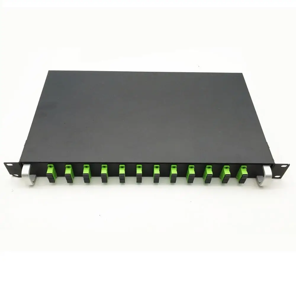12 портов FTTH волоконная патч панель 19 дюймов APC Rack Mount доставка FedEx|Оптоволоконное