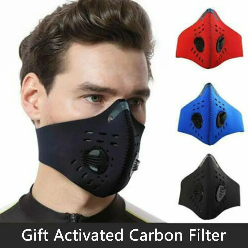 Велосипедная маска против гриппа PM2.5 дышащая с двойным воздушным клапаном