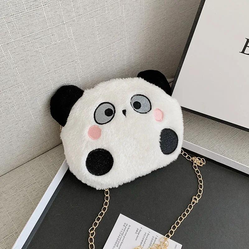 

Creative Little Bear Bag Mini Backpack Purse Cute Bags Purse for Girls White Plush Doll Metal Strap Crossbody Girls Gift