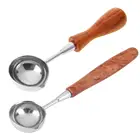 Ложка для воска и штамповки, винтажная ложка с защитой от горячего запечатывания, с деревянной ручкой в стиле ретро