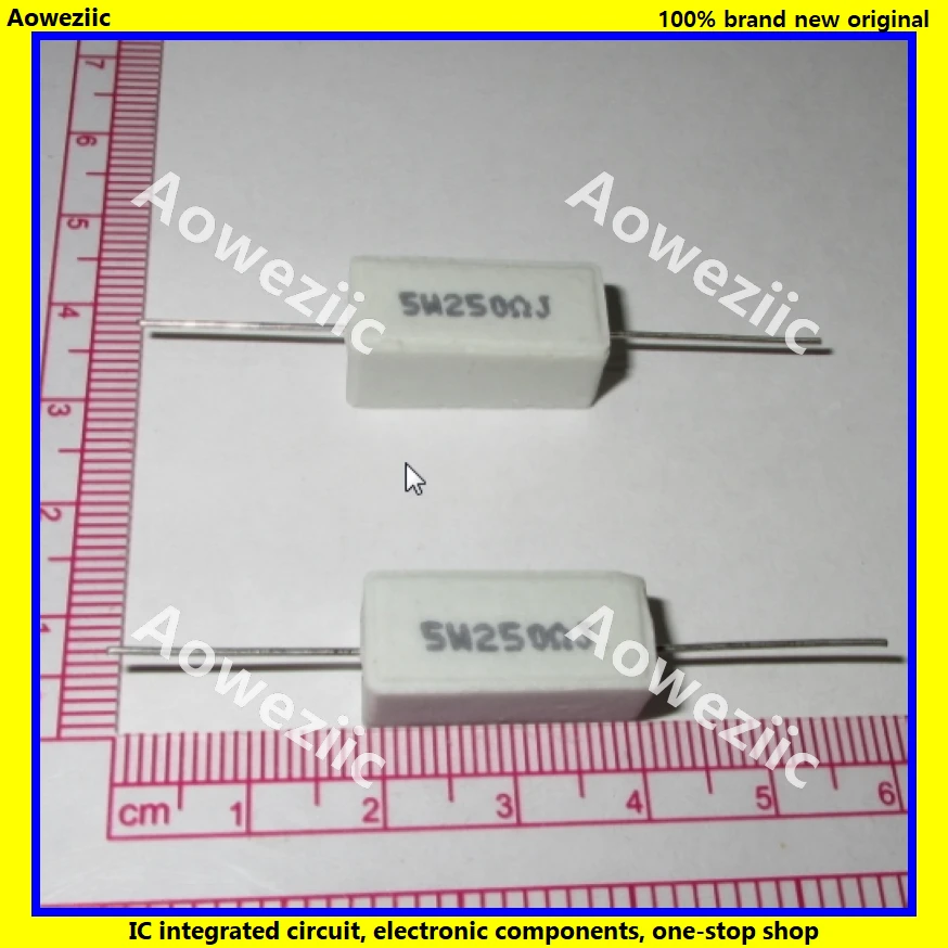 10 шт. горизонтальное сопротивление цемента RX27 5 Вт 250ом 250R 250RJ 5W25 0RJ керамическое сопротивление точность 5% Сопротивление мощности
