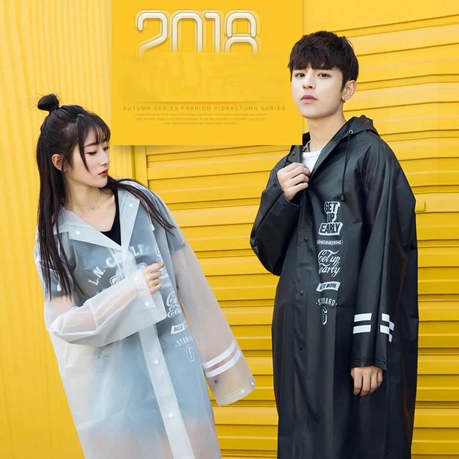 Корейский длинный плащ уличный Плащ дождевик пончо Для женщин Мужская ветровка