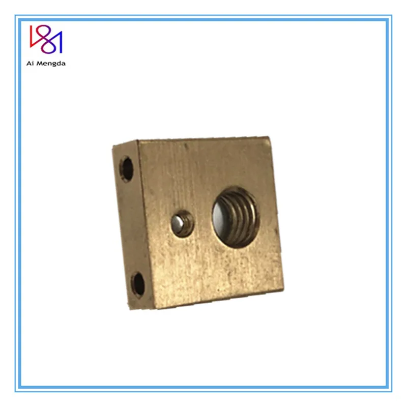 3D printer part UM3 Brass Copper Heated Block for 4mm Heater 2101# CNC can Locks and Thermocouple Simultaneously | Компьютеры и офис