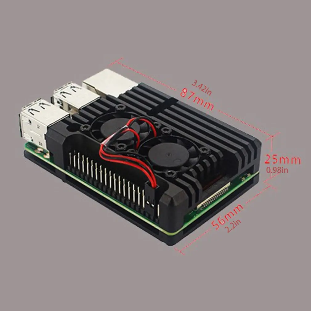 

Rapid Heat Dissipation Aluminum Alloy Cooling Shell For Raspberry Pi 4B Practical Durable Cooling Shell