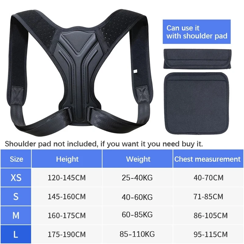 

Posture Corrector Back Brace Adjustable Clavicle Support Shoulder Pain Relief Posture Train Spine Posture Support Soft Corrector