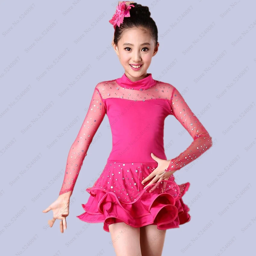 Children Latin Dance Kids Competition Dress Dancing Ballroom Costumes Salsa Tango Cha Girl Stage Performance Party Outfits | Тематическая