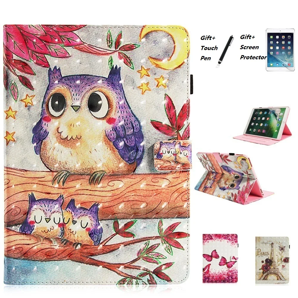 Cute Cartoon pattern Smart Sleep Wake Up Kickstand Case For iPad Mini 1234 7.9 5 2019 inch Screen Protector | Компьютеры и офис