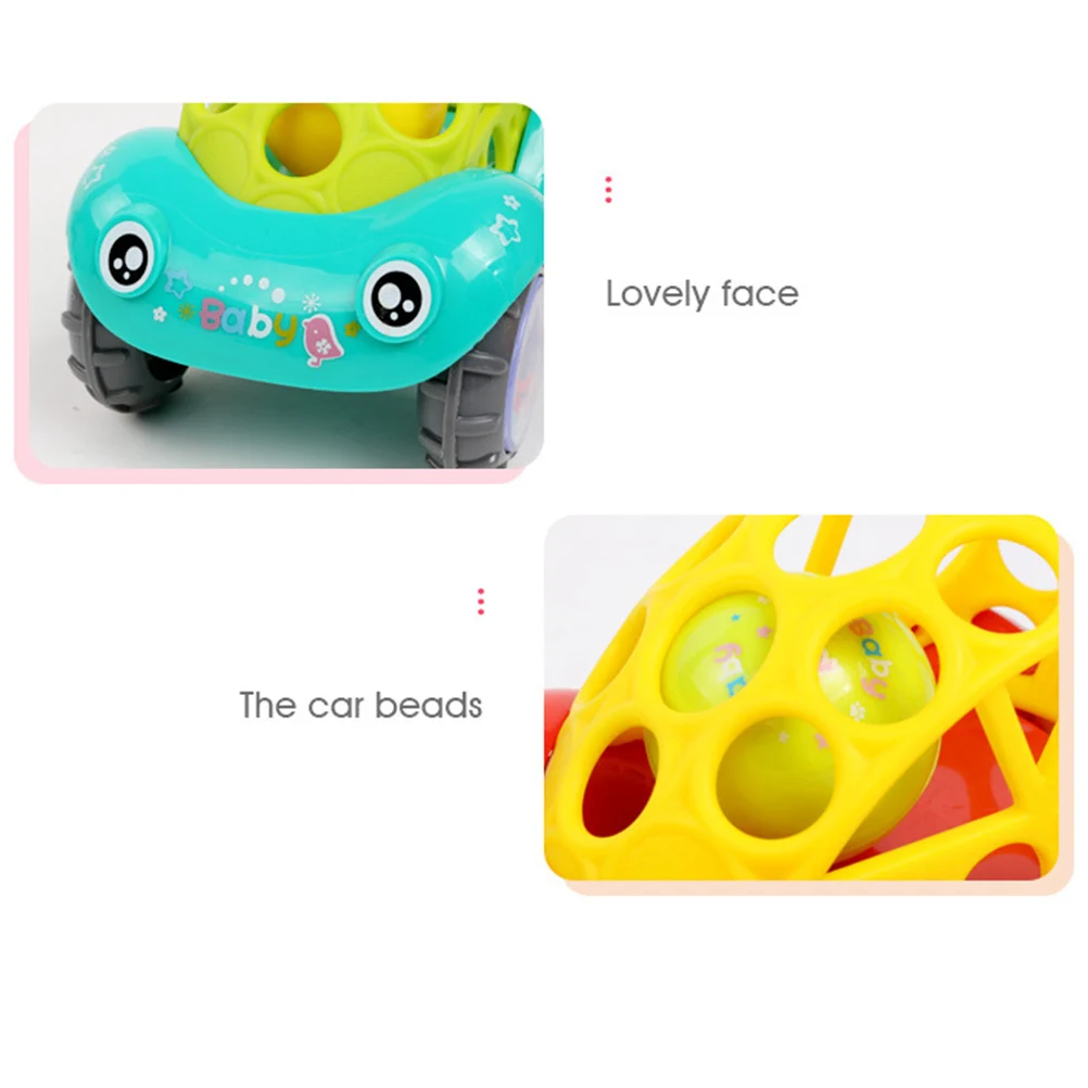 1 мультяшная мягкая пластиковая погремушка тележка игрушечный автомобиль с