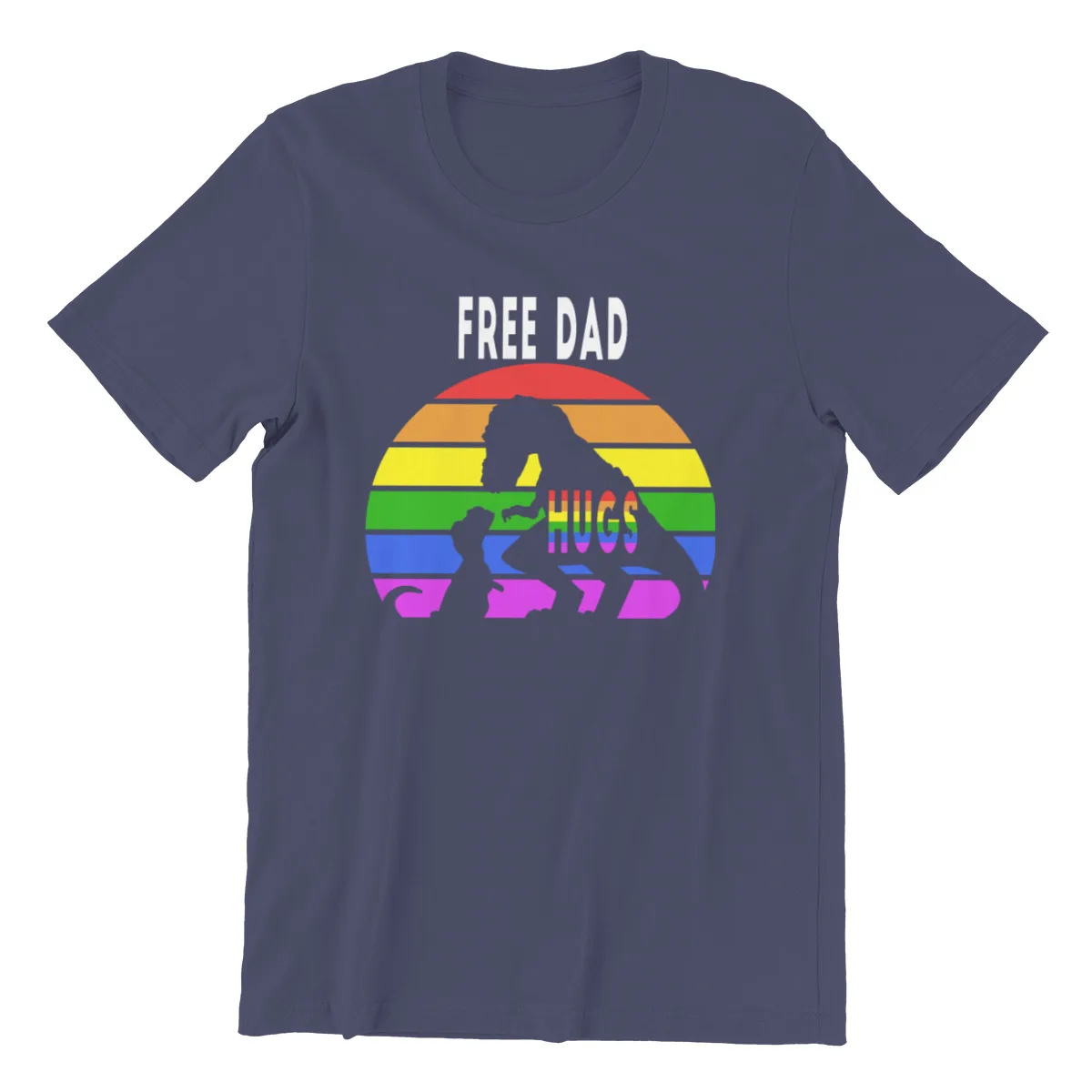 

Свободные мужские летние хлопковые футболки в стиле оверсайз с рисунком отца