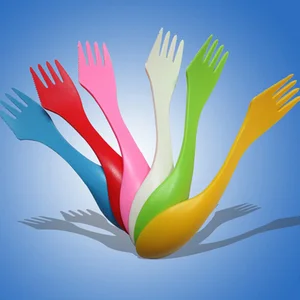 Пластиковая ложка, вилка, ложка для кормления ребенка, вилка, нож, набор посуды для детей, многофункциональная ложка, вилка, нож, комбо