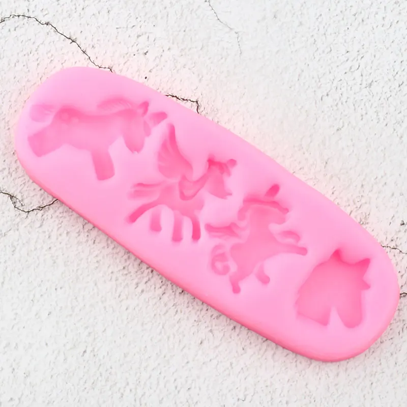Силиконовые формы единорога для детского дня рождения помадка кекса инструменты