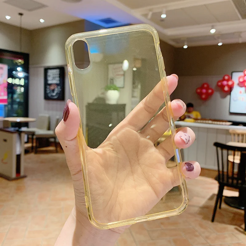 Розовое золото карамельный мягкий прозрачный чехол бампер для iPhone 12 Mini 7 8 Plus XR X Xs