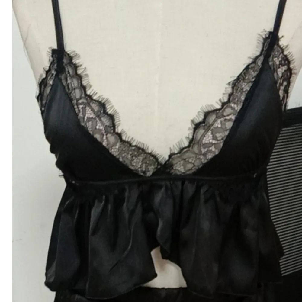 

2PCS Sexy Costumes Kawaii Lingerie Set Women's Devil Cute Anime Bow Cosplay Fancy Dress Erotic Lingerie With Pantie Underwear