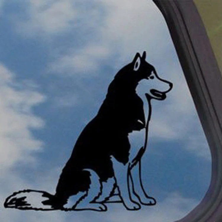 Reflective Dog Car Stickers Husky pet dog personality decorative stickers black/whtie | Автомобили и мотоциклы