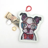 5d diy animal dog special shaped diamond painting wallet bag coin purse keychain women bag pendants cross stitch embroidery