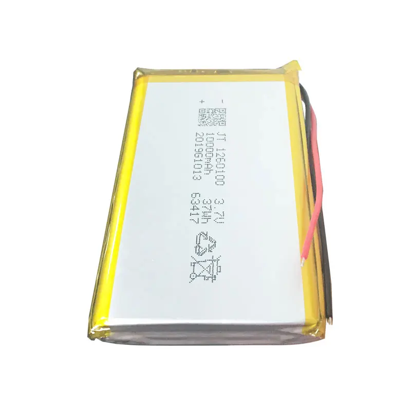 1260100 10000mah 3 7 V аккумуляторная батарея Lipo для GPS DVD стол электронная книга камера PDA