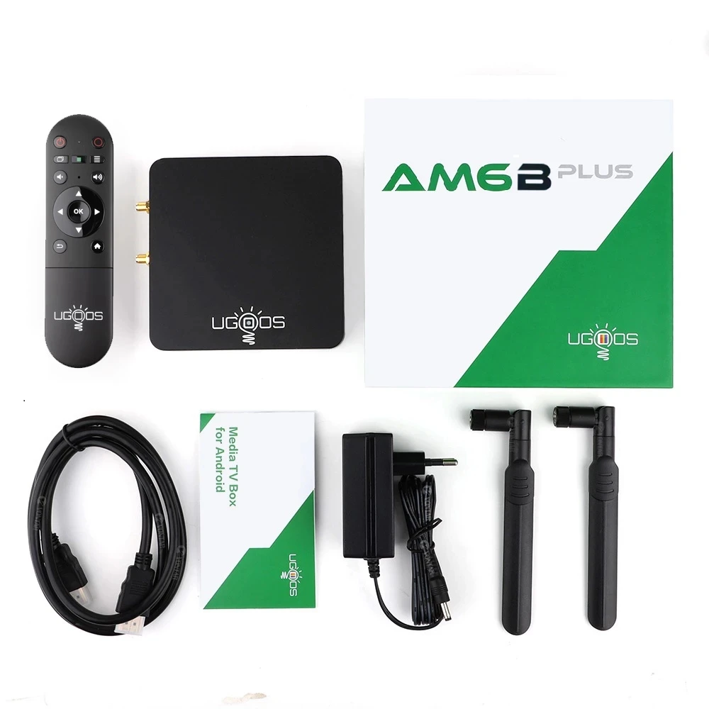 2021 UGOOS AM6B PLUS Amlogic S922X J Смарт Android 9 0 ТВ коробка DDR4 4 Гб оперативной памяти 32