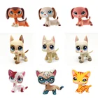 Настоящие маленькие игрушки lps для домашних животных, модель собаки, короткошерстная Розовая кошка, пастушья, овчарка, собака для детей, рождественские подарки