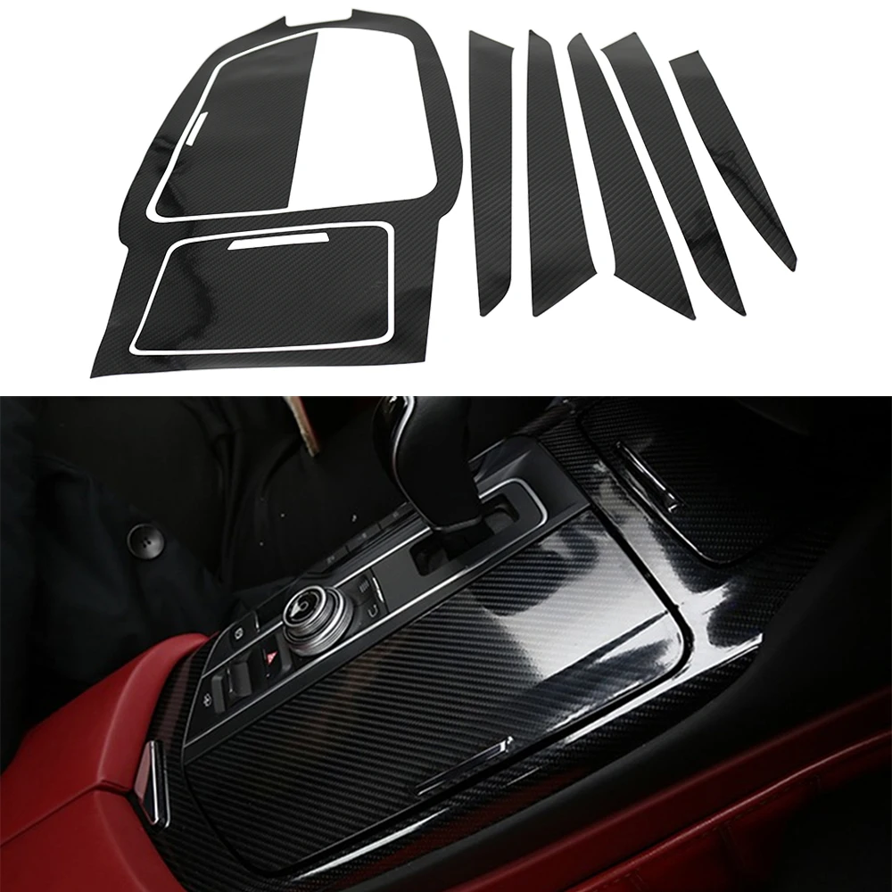 

Central Control Decoration Gear Shift Sticker Door Handle Trim for Maserati Levante 2016-2019 5D Carbon Fiber Car Accessories