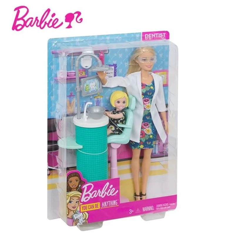 Original Barbie Doll Dentist & Playset Pretend Doctor Toy With Accessories Boneca For Kids Birthday Gift Box FXP16 | Игрушки и хобби