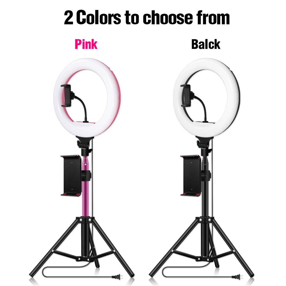 13inch LED Ring Light With Tablet Phone Holder & 2M Tripod Photography Kit Makeup Selfie Photo Live Stream Lighting For iPad enlarge