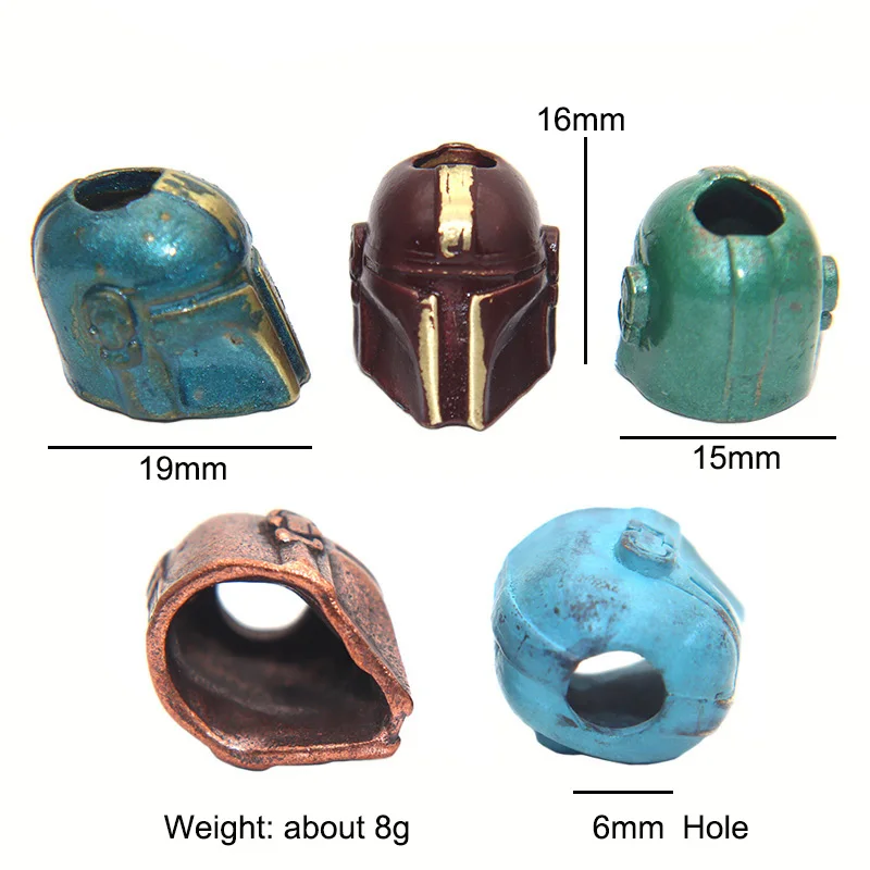 Alien шлем складной нож бусина Паракорд тканый шнурок брелок Подвески латунь