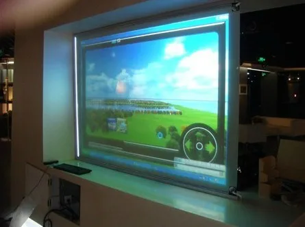 Прозрачный Проекционный экран WZATCO по низкой цене проекционный задняя проекция