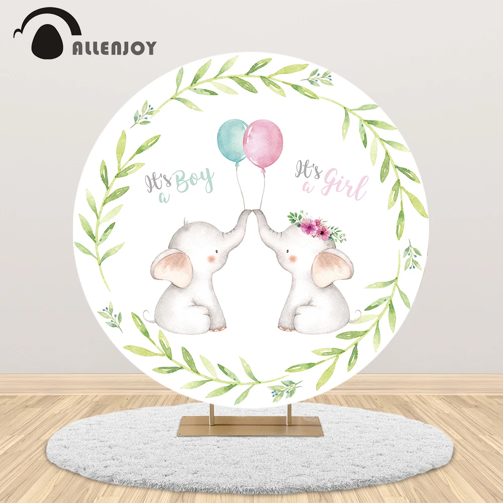 Allenjoy мальчик или девочка ребенок душ вечерние круглый фон круг крышка слон