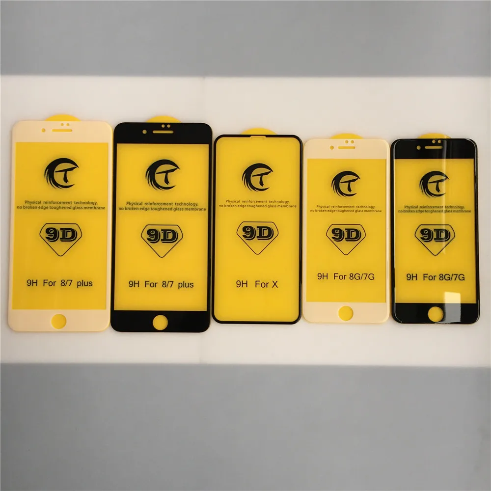 SZYSGSD для iPhone XS Max XR 9D 9H закаленное стекло 10 шт. в партии для iPhone 6 6s 7 8 Plus защита экрана 9D защита переднего стекла