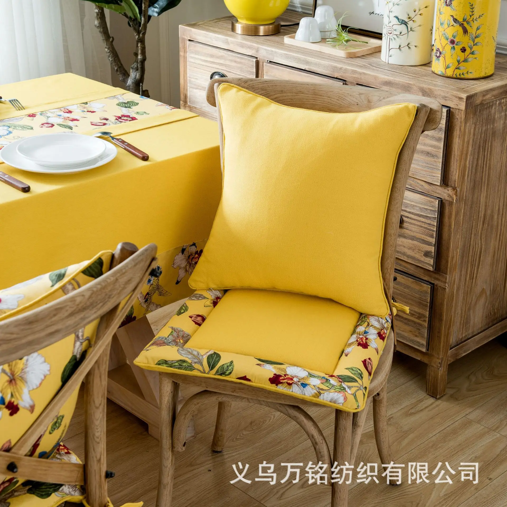 

Garden Style Rectangular Splicing Tablecloth Household Tea Table Chair Cushion Set Solid Color Cotton Linen Cloth Tablecloth