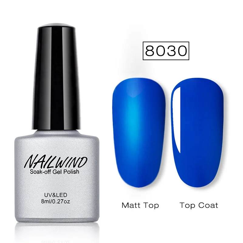 ND8030 Ультрафиолетовый матовый Гель-лак для ногтей маникюрный набор для наращивания ногтей верхний слой гибридный лак основа для геля лак для ногтей 8 мл NAILWIND - Цвет: ND8030