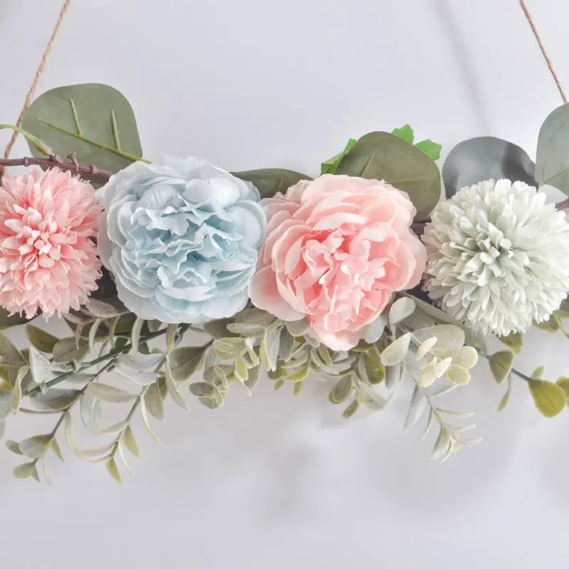 Пасторальный пионовый венок деревянный домашний декор синее заклинание 5