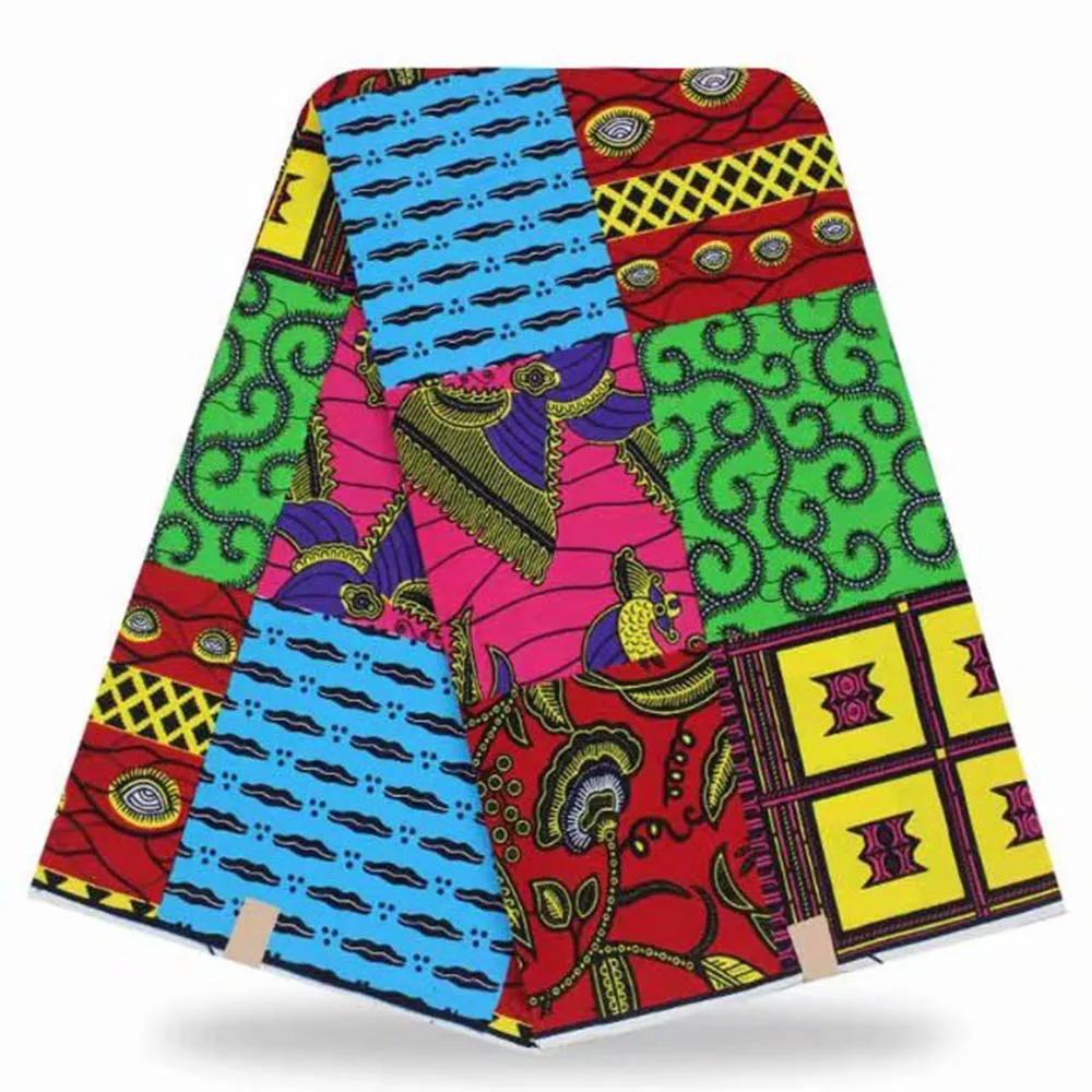 

african Wax fabric ankara wax 6yard/lot 2020 Cotton tissus Wax High Quality African Fabric Print for african dresses
