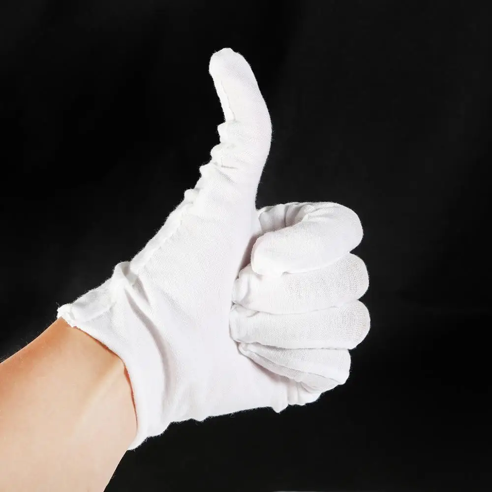 Перчатки церемониальные для мужчин и женщин белые 100% хлопок 2 шт./лот сервировки