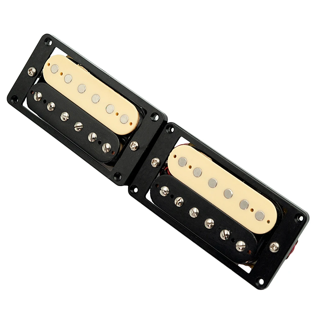 naomi elektrische gitarre pickup dual coil humbucker neck bridge set 50mm52mm wschwarz rahmen keramik magnet für st lp style gitarre free glo