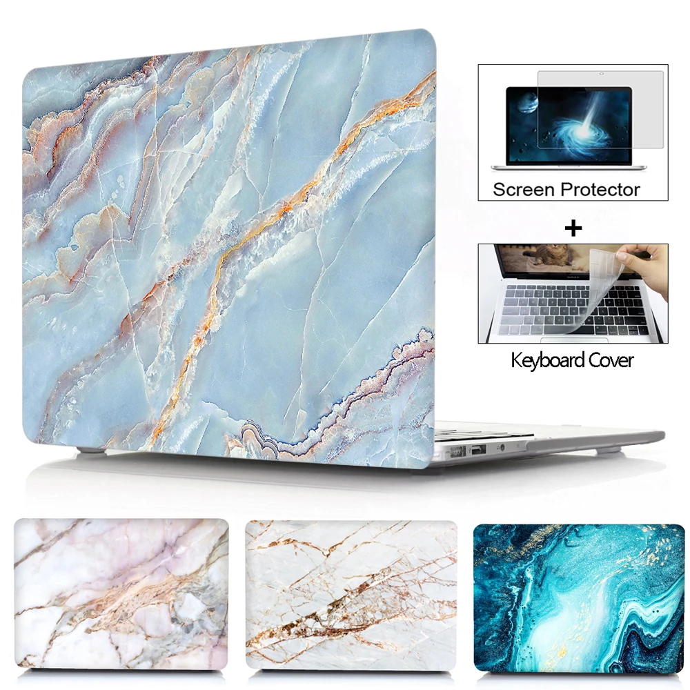 Dura de Mármore para Macbook id para Macbook Capa Case A2289 A2251 16 15 12 Toque Air A2179 A2337 Pro 13 m1