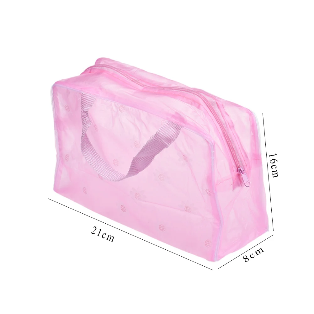 

Waterproof Swimming Bags Sports Travel Bathing Storage Bag Women Girls Floral Pattern Transparent Organizer PVC Bath Bag