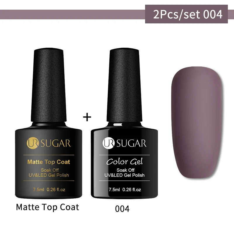 Set 4 Ur Sugar 7,5 мл матовый Гель-лак цветной УФ-гель для ногтей матовое верхнее покрытие замачиваемый УФ светодиодный Гель-лак для ногтей Гель-лак гибридный - Цвет: Set 4