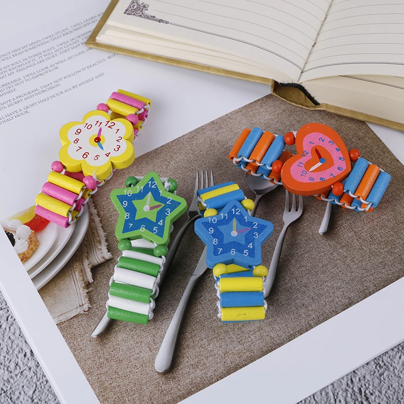 Детские Мультяшные деревянные ремесла наручные часы браслет игрушки дети