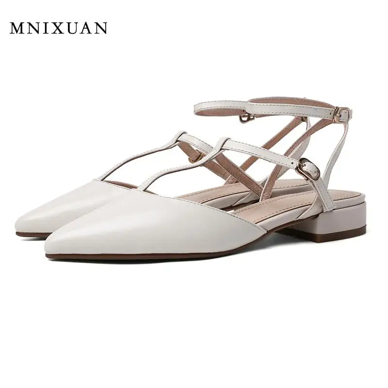 

Classics women sandals summer 2020 shoes woman new gladiator sandals pointed toe shallow chunky low heels green plus size 34-43