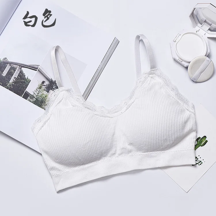 

3D Sexy Lingerie Seamless Sport lace Bra Strapless Top Bra Push Up Bralette Brassiere Women Underwear back thread wrapped