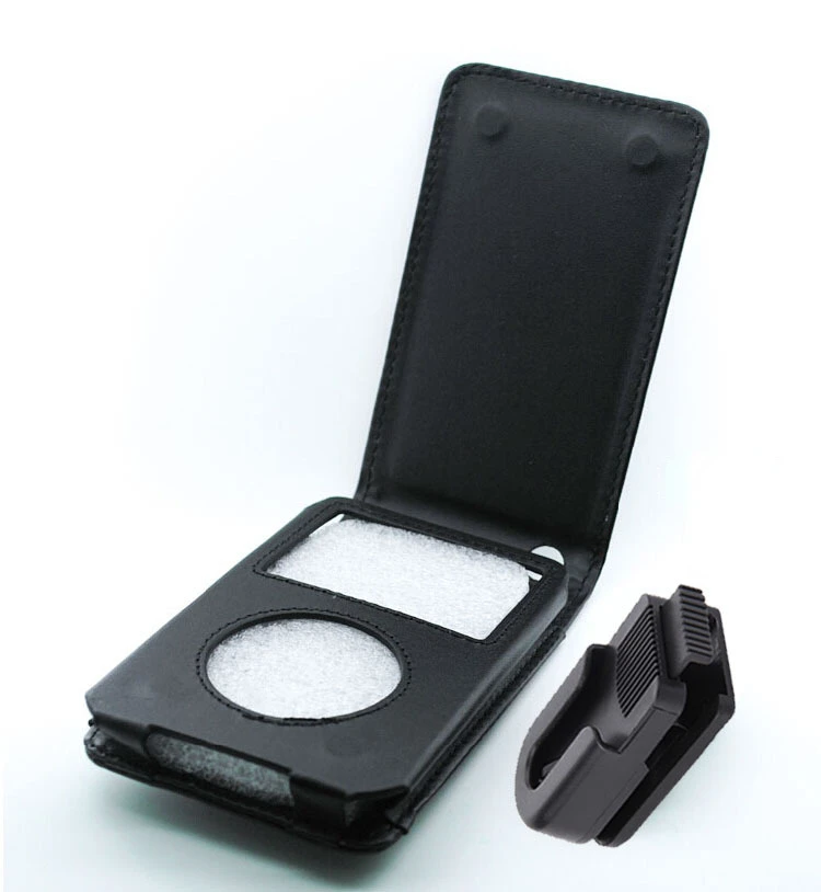 Черный флип-чехол из искусственной кожи для Apple iPod Classic 6-го поколения и позже 80 ГБ