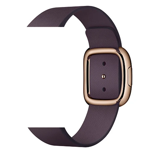 Aubergine Ремешок для apple watch 42 мм 38 мм 44 мм 40 мм correa iwatch 5 4 3 современный кожаный браслет с пряжкой аксессуары для apple watch 4 5 - Цвет ремешка: Aubergine