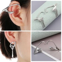 punk fairy clip earrings for women goth irregular metal ear cuffs unusual statement design no piercing earrings korean fashion
